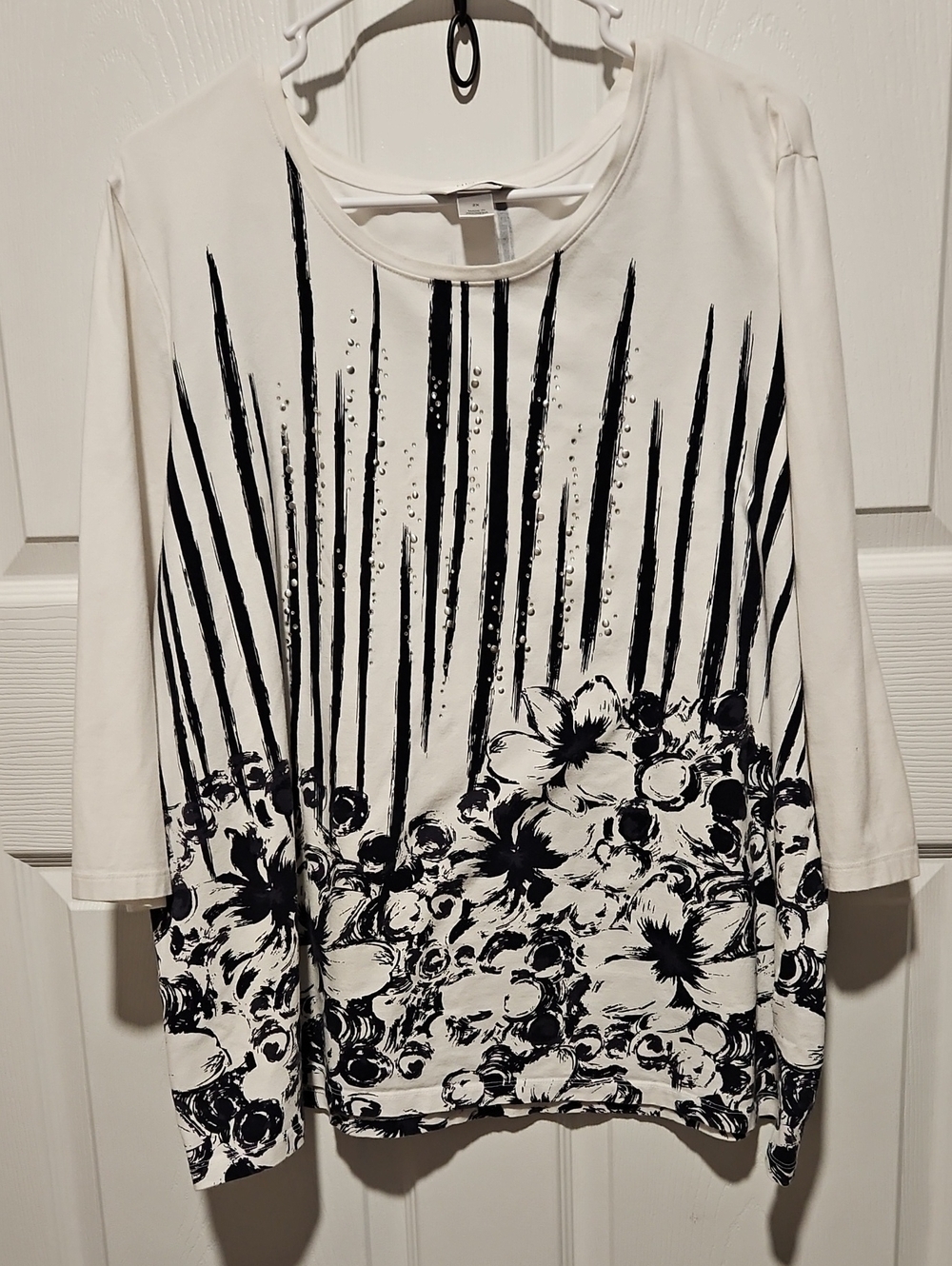 CJ Banks White Top with Black Trim
